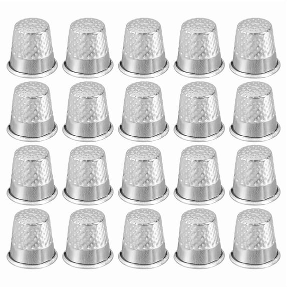 Sewing Thimble Finger Protector, 20 Pcs Metal Finger Shield Ring for Hand Sewing, Craft Accessories DIY Sewing Tools