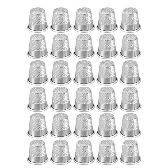 Sewing Thimble Finger Protector, 30 Pcs Metal Finger Shield Ring for Hand Sewing, Craft Accessories DIY Sewing Tools