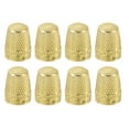 thumbnail image 1 of Sewing Thimble, Finger Protector for Hand Sewing Craft DIY Sewing Tools, Gold, 8 PCS, 1 of 6