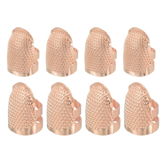 Sewing Thimble, Finger Protector for Hand Sewing Craft DIY Sewing Tools, Rose Gold, 2 Sizes, 8 PCS