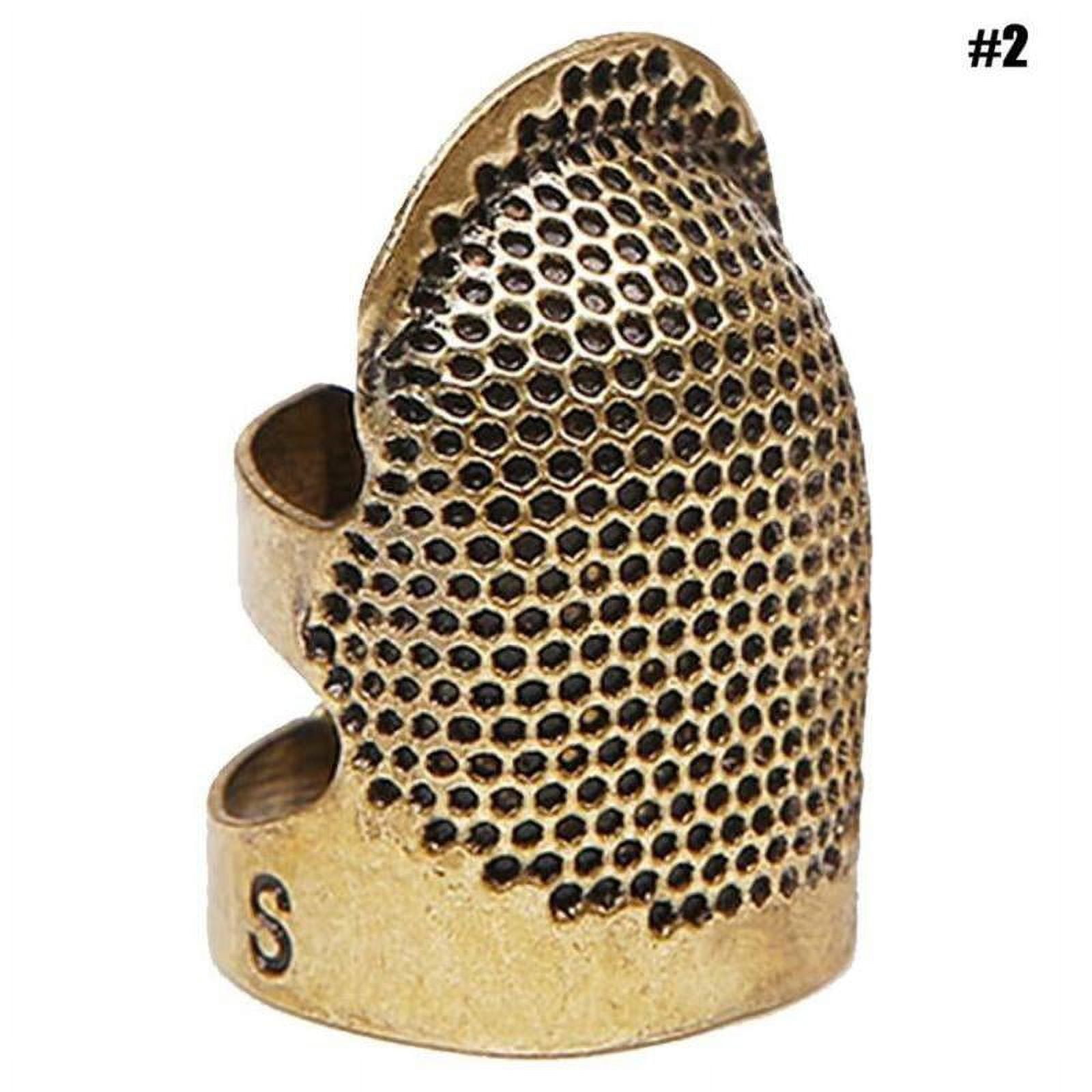 Walbest 1 Piece Sewing Thimble, Metal Copper Sewing Thimble Finger  Protector Adjustable Finger Shield Ring Fingertip Thimble Sewing Quilting  Craft