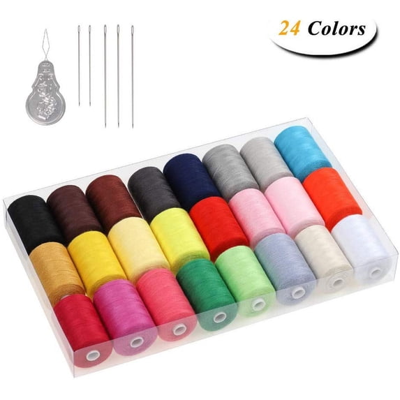 Sewing Thread 24 Colors Cotton Thread Sets Spools Thread For Sewing