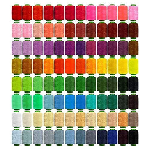Sewing Thread - 96 Colors Spool Threads for Sewing,Embroidery,Quilting & More - 100% Polyester,250 Yards Each
