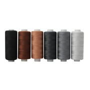 Sewing Thread,Heavy Duty Sewing Thread,Thread for Sewing,Sewing Kit,Sewing Supplies,36 Colors Sewing Industrial Machine and Hand Stitching Cotton Sewing ThreadBlack 6pcs/Set 6in