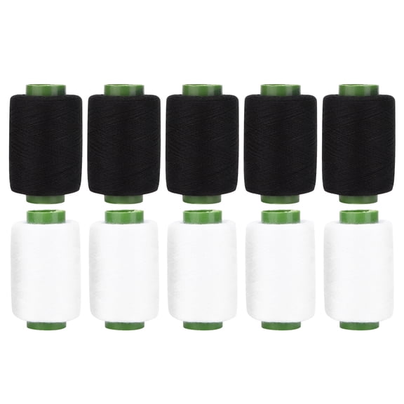 Sewing Thread Household Black White Polyester Yarns for DIY Embroidery Mac Project