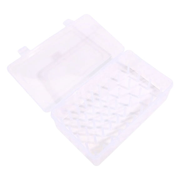 Sewing Thread Organizer Box, 9.33X5.39X2.59inch Clear Plastic Stackable Thread Spool Storage Case with Lid, Dustproof Sewing Thread Holder Box, for Embroidery Floss, DIY Craft Home Organization