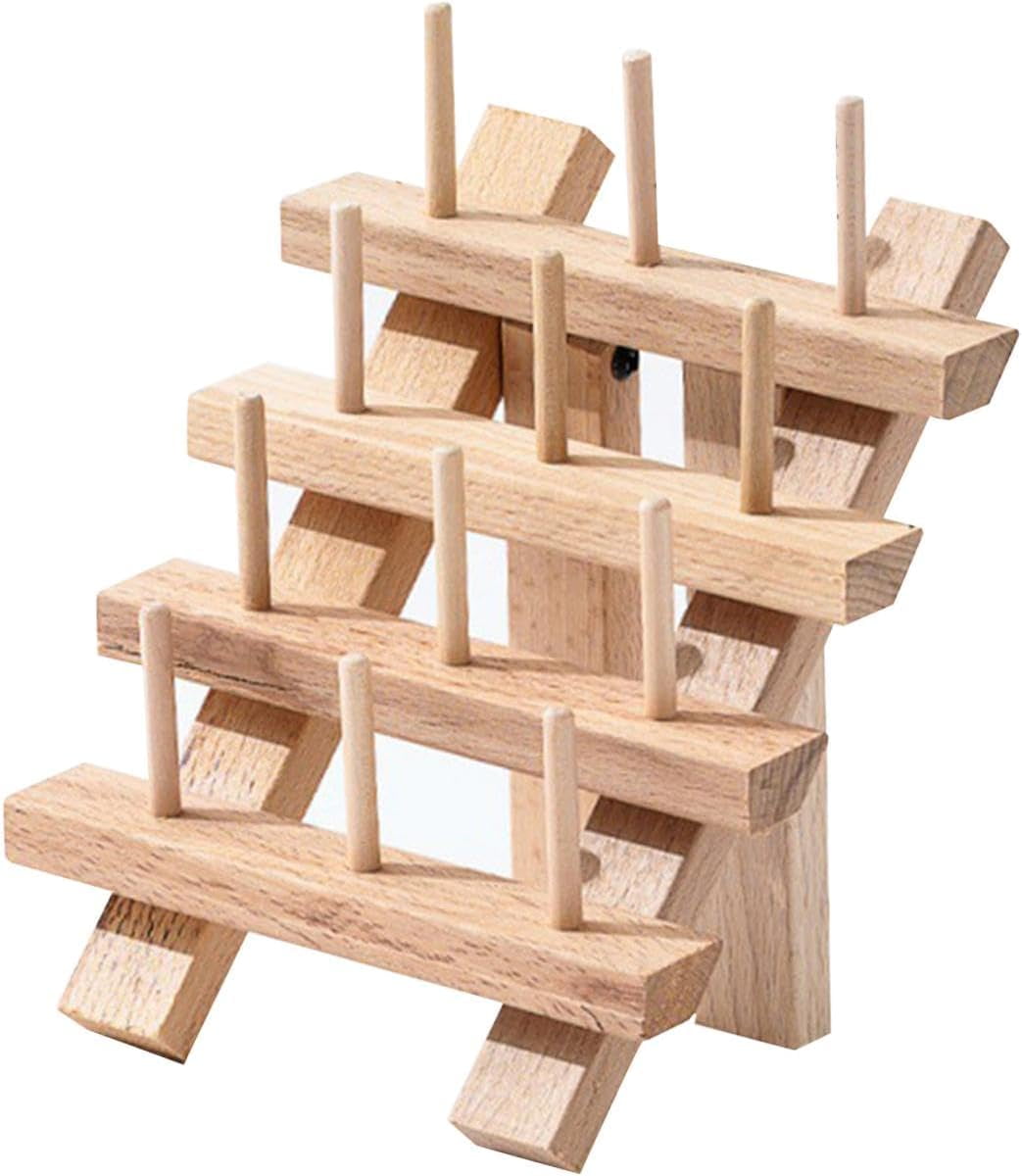Sewing Thread Rack, Thread Organizer, Braiding Hair Rack Wood Spool
