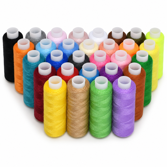 Sewing Threads Kits Polyester 30 Spool 250 Yards Per Spools for Hand Machine Sewing (30 Colors)
