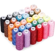 Sewing Threads for Sewing Machine, Sewing Threads Kit 30 Colors Polyester 250 Yards Per Spools, Thread Assortment for Hand Sewing & Embroidery