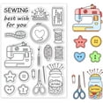 thumbnail image 1 of Sewing Tools Clear Stamp Embroidery Transparent Silicone Stamp Needle and Thread Clear Stamp, 1 of 8