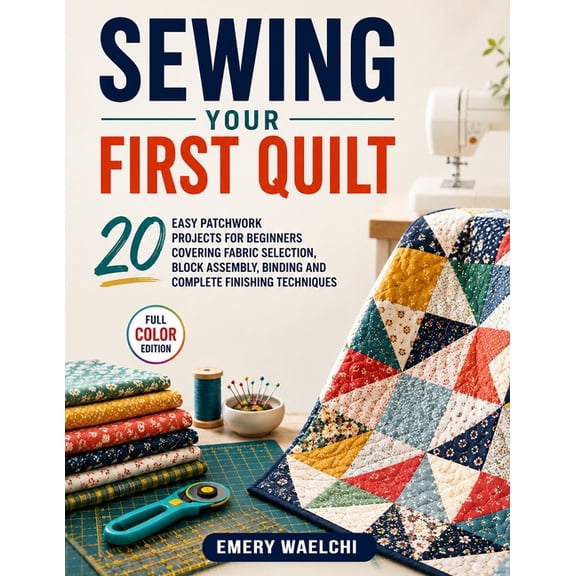 Sewing Your First Quilt: 20 Easy Patchwork Projects for Beginners Covering Fabric Selection, Block Assembly, Binding and, (Paperback)