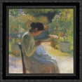 thumbnail image 1 of Sewing in the Garden at Marquayrol 20x20 Black Ornate Wood Framed Canvas Art by Martin, Henri, 1 of 2