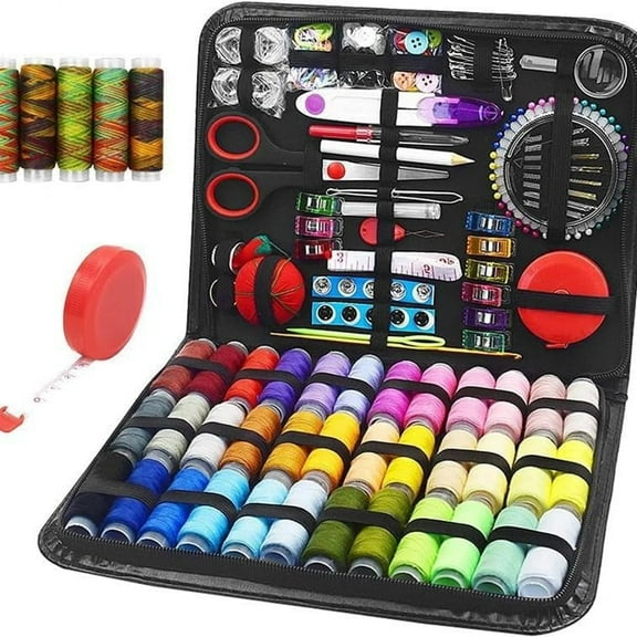 Huart Sewing kit, 229 Pcs Sewing Supplies and Accessories for Beginner, Travel Emergency