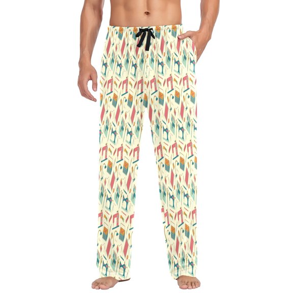 Sewing machine pattern cute design Pajama Pants for Men, Men's Separate Bottoms, Lounge Pants