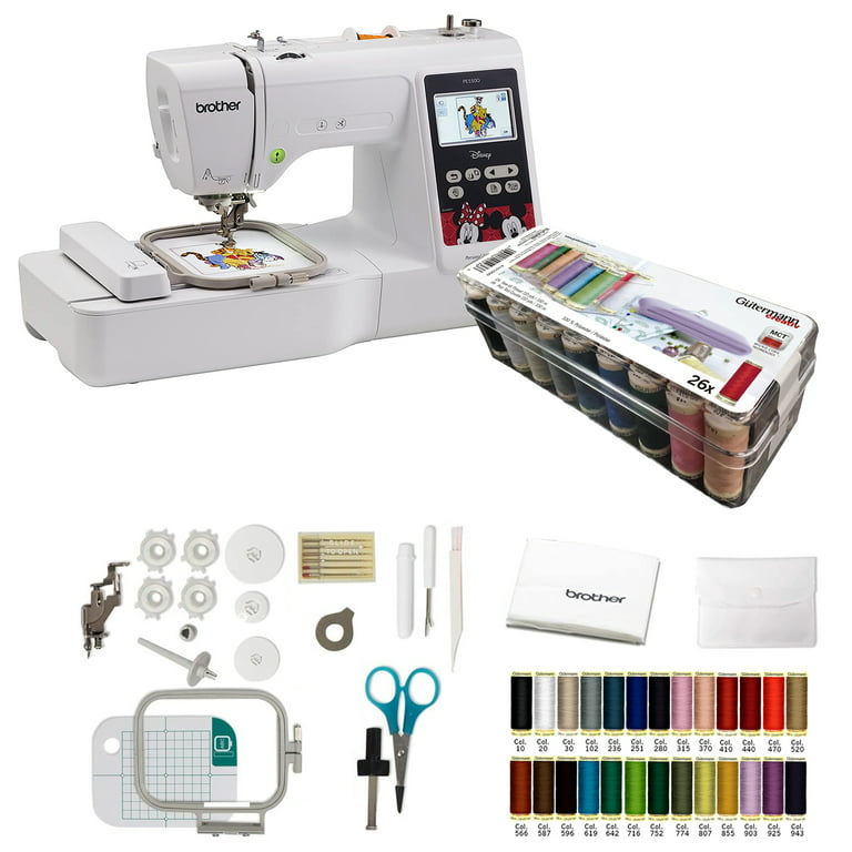 Sewing starter kit including 26 Gutermann sewing thread 100m spools and a  Brother sewing machine. Sewing kit for adults with sewing thread and  Brother