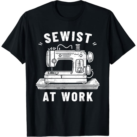 Sewist At Work Sewing Machine Art T-Shirt