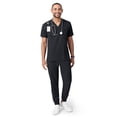 thumbnail image 1 of Sewkind Men’s Scrub Set Black 3XL V-Neck Medical Scrubs with Jogger Pants 7 Pockets Athletic Fit, 1 of 6