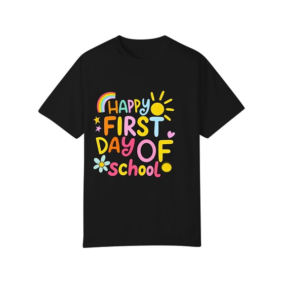 Sewkxo Back to School Girls Boys Shirts Cute Letter Print Short Sleeve T Shirts Kids Summer Tops Crewneck Tees,Black 100