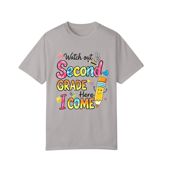Sewkxo Back to School T Shirt for Boys Girls Letter Print Short Sleeve Round Neck | Summer Casual Comfortable Daily T-Shirts,Light Gray 130