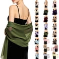 thumbnail image 1 of Sewkxo Chiffon Shawl Wraps for Women Evening Dresses Elegant Soft Sheer Shawls for formal dressy Bride Wedding,Green One Size, 1 of 3