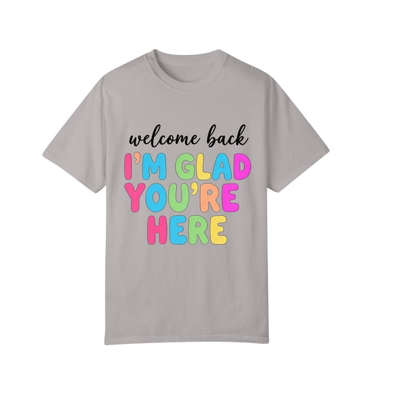 Sewkxo Girls Welcome Back to School Letter Graphic T Shirt Short Sleeve Crew Neck Cotton Casual Tee for Kids,Light Gray 140