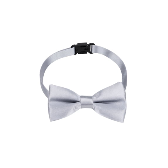 Sewkxo Kids Bow Tie Classic Solid Color Bow Tie Adjustable Neck Bowtie for Kids Wedding Party,Gray One Size