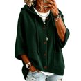 thumbnail image 1 of Sewkxo Long Sleeve Cable Knit Long Cardigan for Women 2026 Spring Winter Chunky Open Front Button Sweaters with Pockets,Light Blue M, 1 of 6