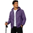 thumbnail image 1 of Sewkxo Men's Cycling Rain Jackets Waterproof Running Bike Windbreaker Lightweight Packable Hooded Jacket,Purple M, 1 of 7