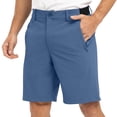 thumbnail image 1 of Sewkxo Men's Golf Shorts Inseam Stretch Quick Dry Casual Work Dress Shorts with 4 Pockets,Dark Blue M, 1 of 6