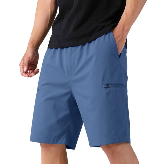 Sewkxo Men's Golf Shorts Stretch Quick Dry Hiking Work Dress Shorts for Men with 6 Pockets,Blue 2XL