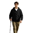 thumbnail image 1 of Sewkxo Men's Packable Rain Jacket Waterproof Lightweight Raincoat Rain Shell with Hood for Outdoor Hiking Golf Travel,Black XL, 1 of 8