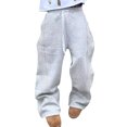 thumbnail image 1 of Sewkxo Men's Y2k Graphic Baggy Sweatpants Drawstring Waist Striped Open Bottom Sweatpants Baggy Track Pants Men,Gray M, 1 of 5