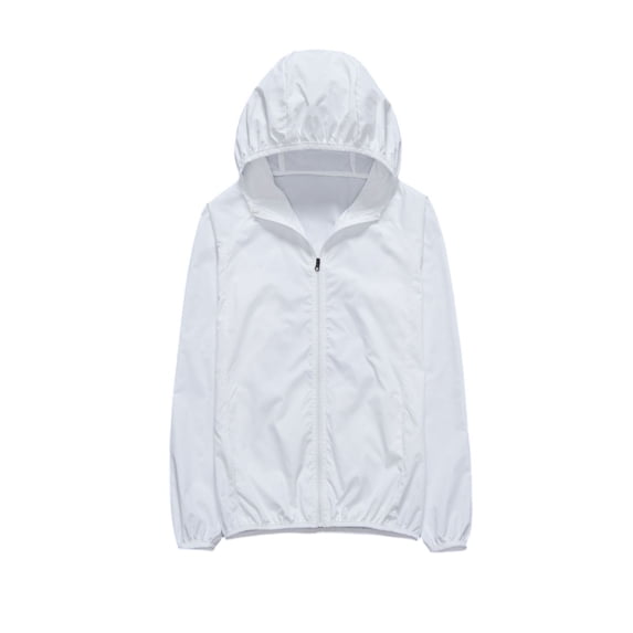 Sewkxo Rain Jacket Women Lightweight Hooded Raincoat Waterproof Windbreaker Jackets 2026 Packable Rain Coats with Pockets,White XL