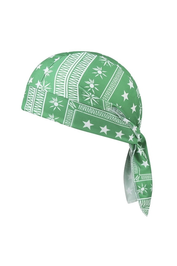 Skull Cap Pirate Hat Cycling Bandana Motorcycle Biker Cooling Head Wrap Beanie Helmet Liner,Light Green one size