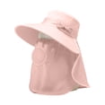 thumbnail image 1 of Sewkxo Sun Hats for Womens Detachable Face Cover Wide Brim Sun Protection Hats with Neck Flap UPF 50+ Outdoor Protection Hats Pink, 1 of 2