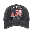 thumbnail image 1 of Sewkxo Usa 250th Anniversary Hat American Flag Graphic Baseball Cap Independence Day Adjustable 1776-2026 Patriotic Hat, 1 of 5
