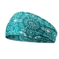 thumbnail image 1 of Sewkxo Wide Absorbent Sports Headbands for Men and Women for Moisture Wicking Suitable for Fitness Running Cycling Hiking Yoga Football Exercise,Turquoise, 1 of 1