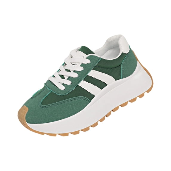Sewkxo Women Retro Sneakers Fashion Classic Gum Sole Tennis Skate Shoes Casual Trendy Walking Trainer Anti Slip Flat Low-Top Footwear,Green 41