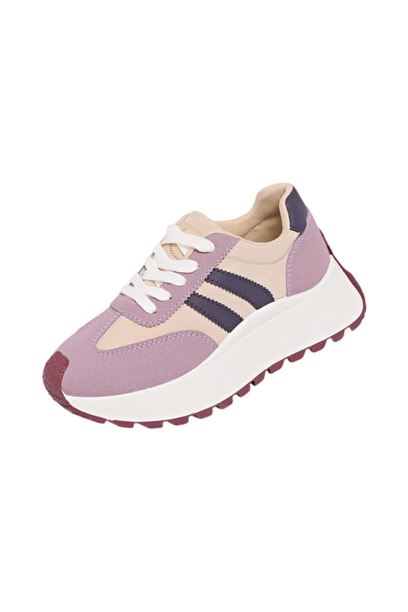 Women Retro Sneakers Fashion Classic Gum Sole Tennis Skate Shoes Casual Trendy Walking Trainer Anti Slip Flat Low-Top Footwear,Purple 42
