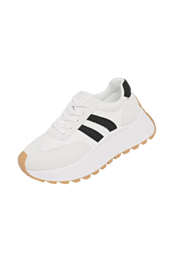 Women Retro Sneakers Fashion Classic Gum Sole Tennis Skate Shoes Casual Trendy Walking Trainer Anti Slip Flat Low-Top Footwear,White 36