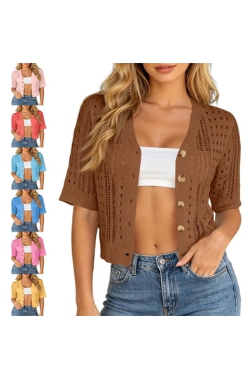 Cropped Sweater Buttons