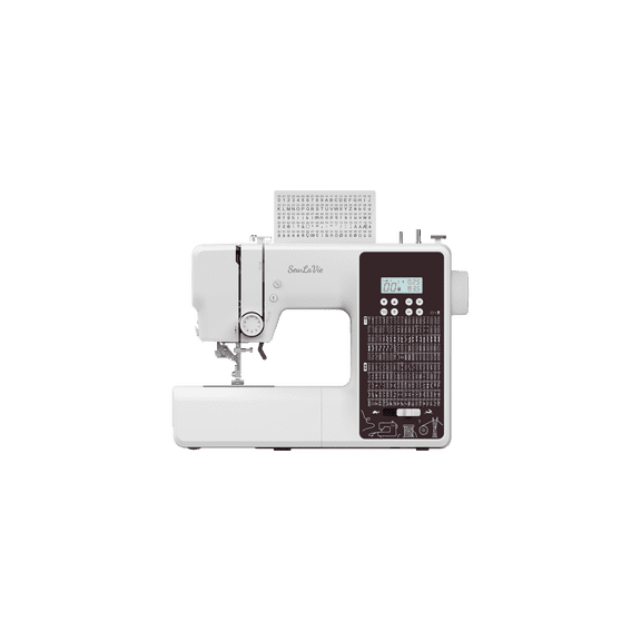 Sewlavie Computerized Sewing and Quilting Machine, 300 Built-in Stitches & Lettering, 1-Step Buttonhole, Heavy Duty Metal Frame, Auto Thread Cutter, Wide Table, Sews 9 Layers Denim
