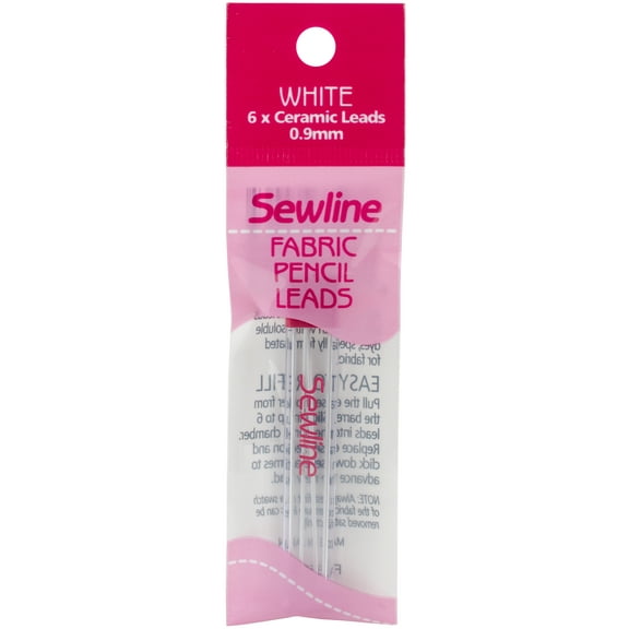 Sewline Mechanical Fabric Pencil Lead Refill 6/Pkg-White
