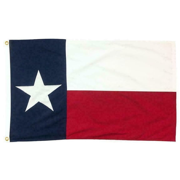 Sewn Cotton Texas Flags - Heavy canvas header with brass grommets -2X3 FT