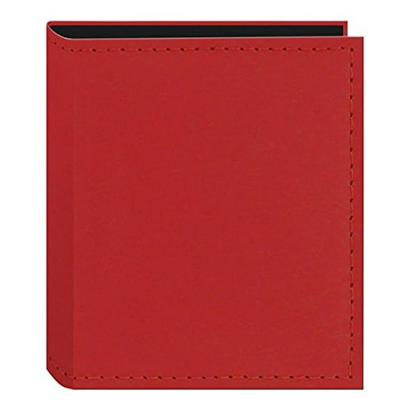Sewn Leatherette Photo Album 40 Pockets Hold Fujifilm Instax and Polaroid Credit Card Size Instant Prints or Name Cards Red