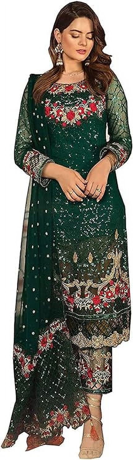 Pakistani Women's Palazzo Suit - Designer Embroidered Salwar Kameez For Ramadan & Party Wear