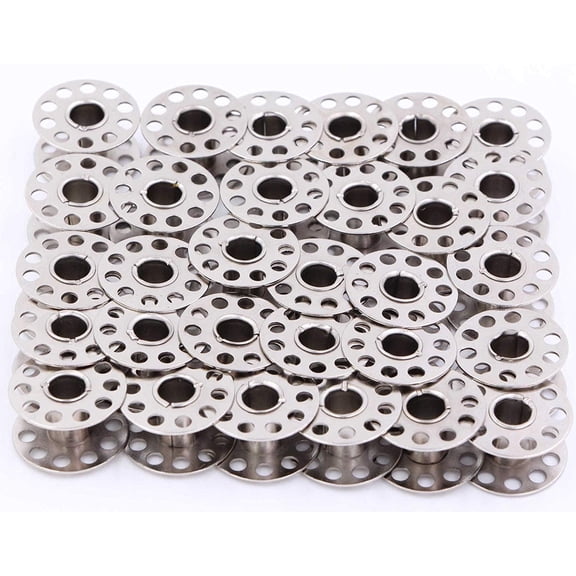 Sewtco Sewing Machine Bobbins – 25 Count – Class 15 Metal Bobbins – 20mm x 10mm – Compatible with Brother, Singer, Janome & More