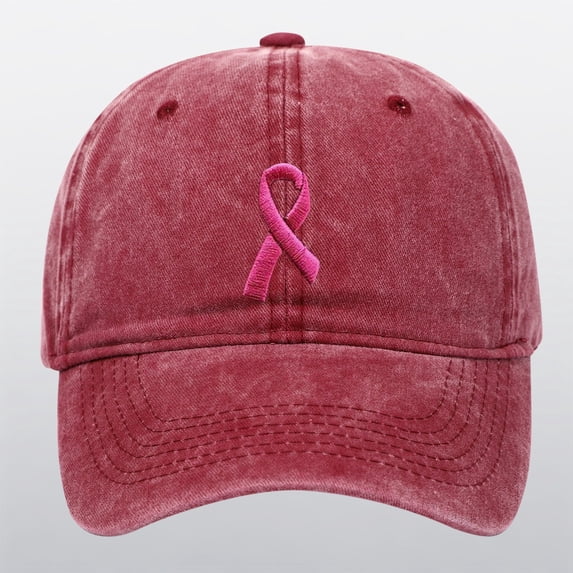 Sewyut Cancer Awareness Baseball Cap, Pink Ribbon Embroidered Hat ...