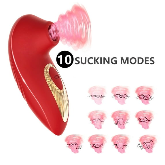 Sex Toy Clitoralis Stimulator for Women with 10 Sucking Vibrator Modes Clit Vibrator Sex Toys for Women,Red