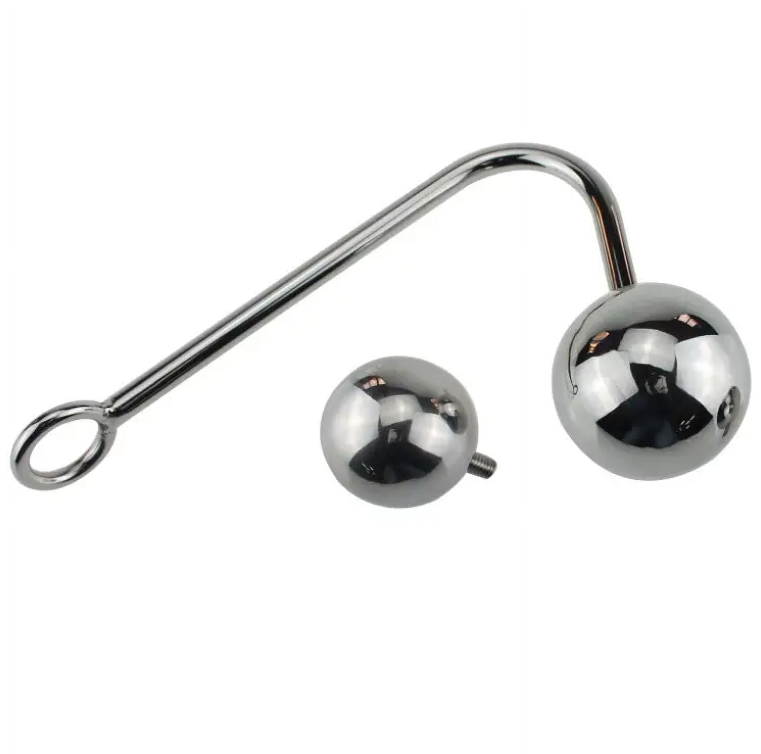 Sex Toys Steel Anal Hooks Metal Butt Plug With 2 Balls,Sexy Toys For Men  Women,Anus Beads Massage Big Ball Anal Plugs Steel Anal Hooks Metal Butt  Plug With 2 Balls,Sexy Toys Anus